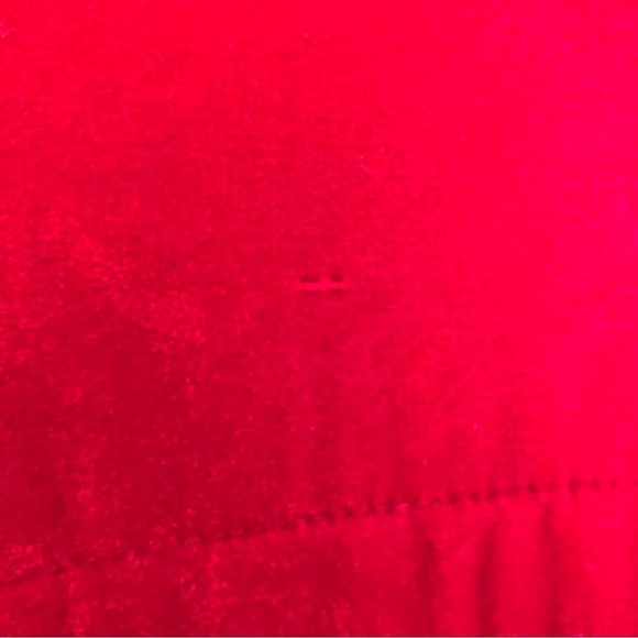 Me Jane Velvet Plush Bomber Puffer Jacket Zip Up Vibrant Cherry Red Cozy FLAWS S - Picture 12 of 16